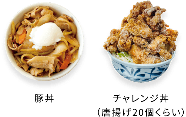 豚丼 チェレンジ丼